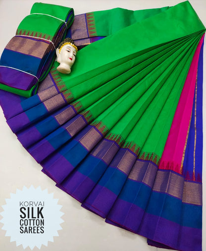 Korvai Silk Cotton Saree-SH0561