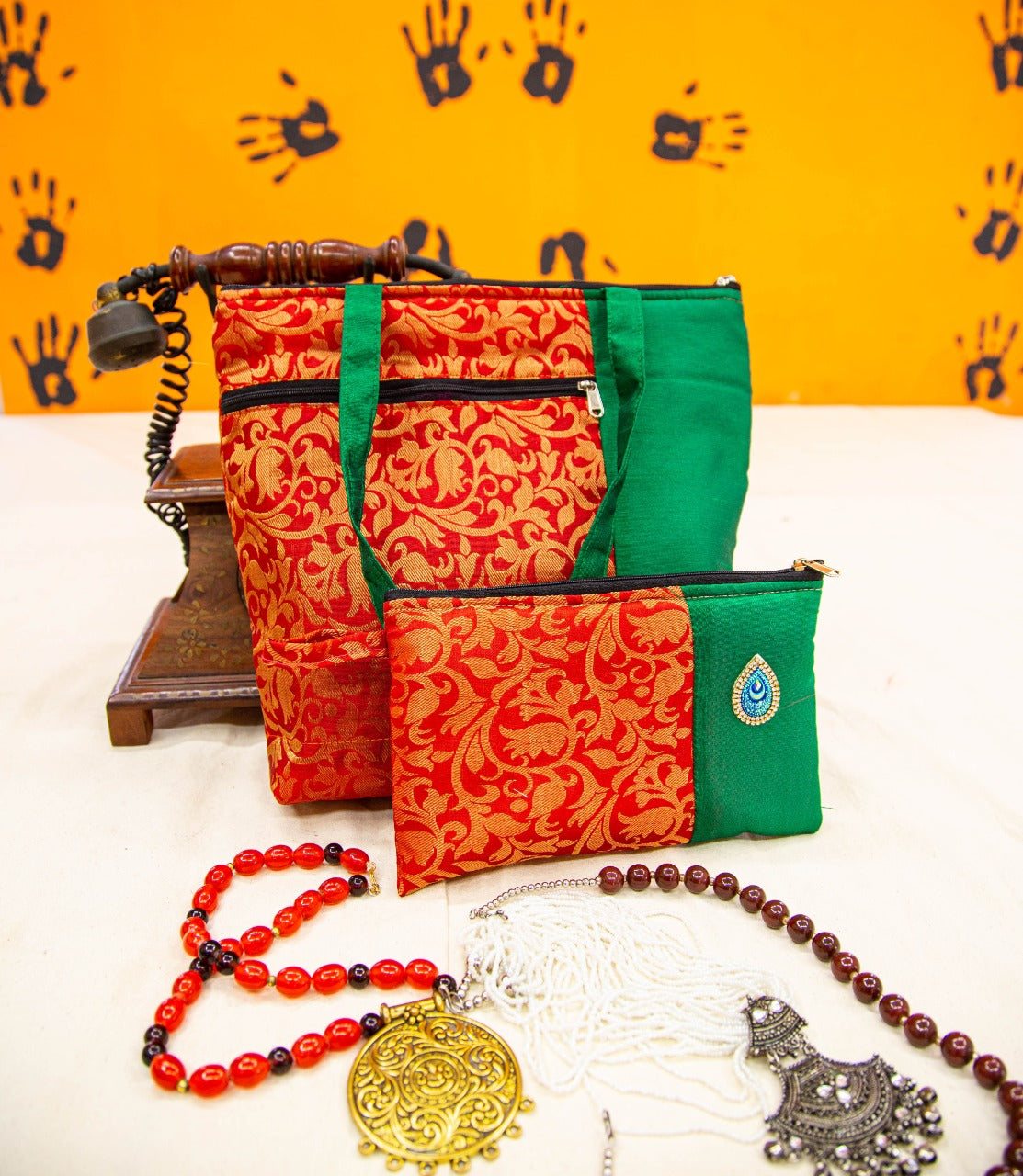 New Bag Combo Brocade Handbags & purse-SHB1057
