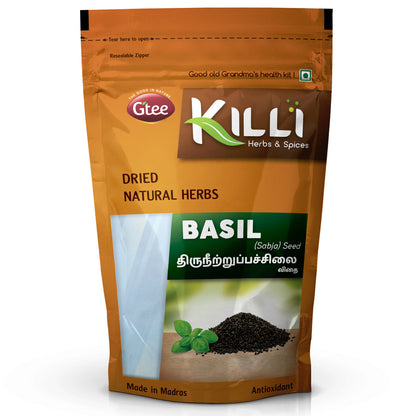 KILLI Basil | Thiruneetru Pachilai | Sabja Seed, 200g-SHN1020