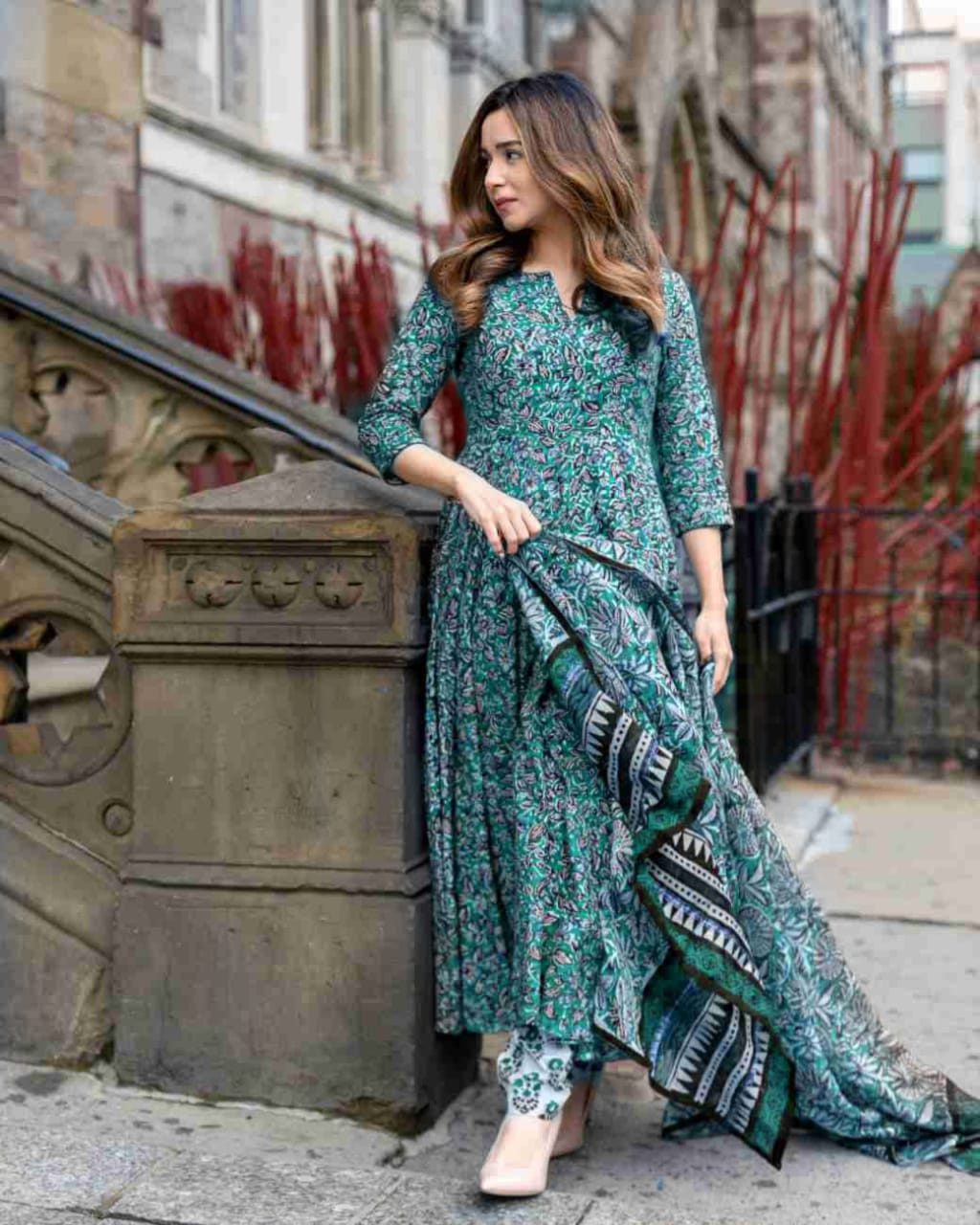 Ethnic Rayon Kurta Sets for Women-SHKS1051