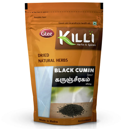 KILLI Black Cumin | Karunjeeragam | Kala Jeera | Kalonji Seed, 200g-SHN1024