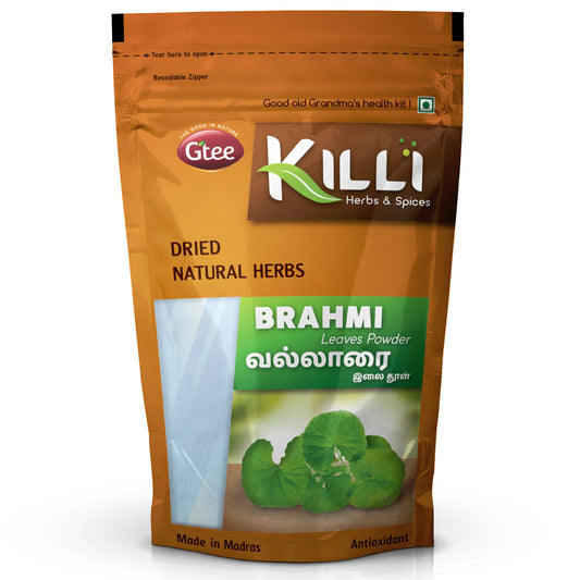 KILLI Brahmi | Vallarai | Centella asiatica | Gotu Kola Leaves Powder, 100g-SHN1026