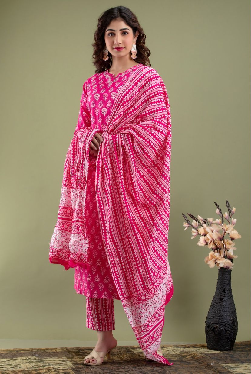 Beautiful Cotton Kurta Sets for Women-SHKS1108