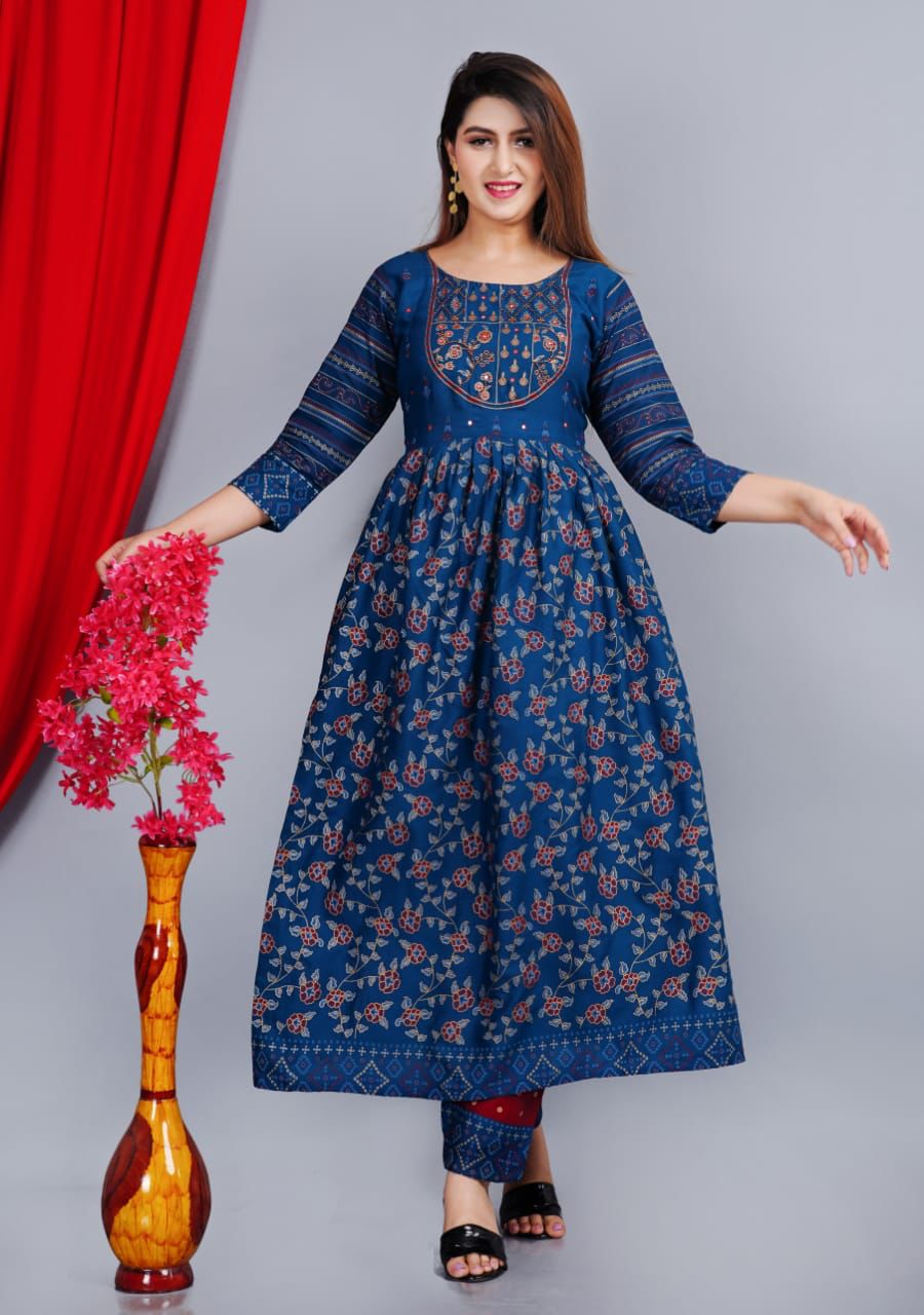 Ethnic Anarkali Kurta Sets for Women-SHKS1150