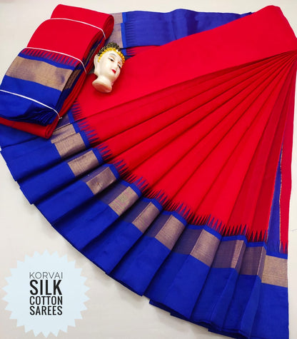Korvai Silk Cotton Saree-SH0561