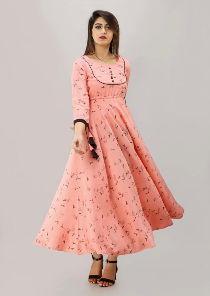 Premium Rayon Long Gown for Women-SHK1132