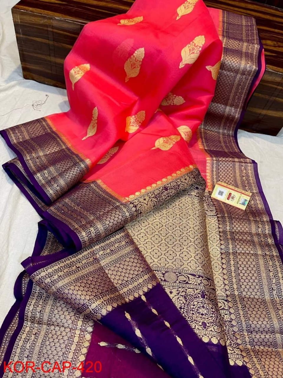 Beautiful Banarasi Kora Organza Saree Collections -SH0640