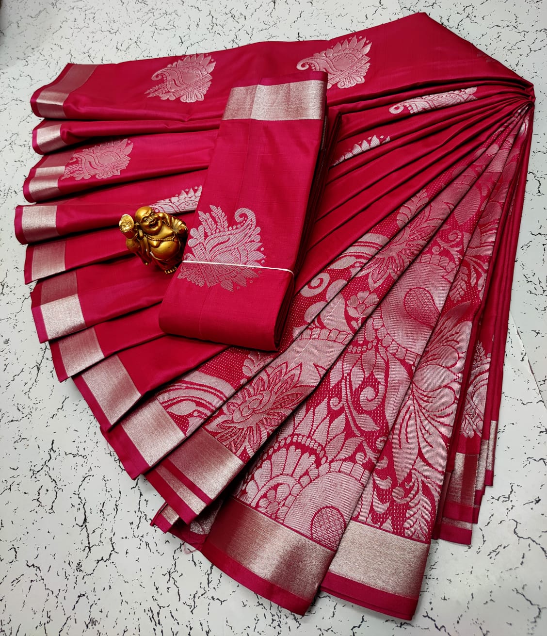 Fancy cotton silk hot sale sarees with price