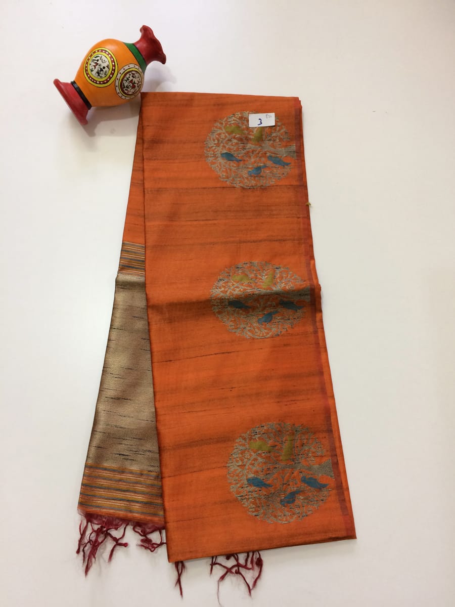 Fancy Jute Silk Sarees - SH0611