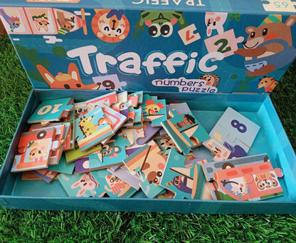 Traffic Number Puzzle for Kids-SHTM1088