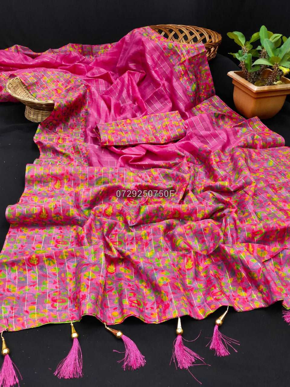 Beautiful Soft Cotton Saree Collections -SH0635