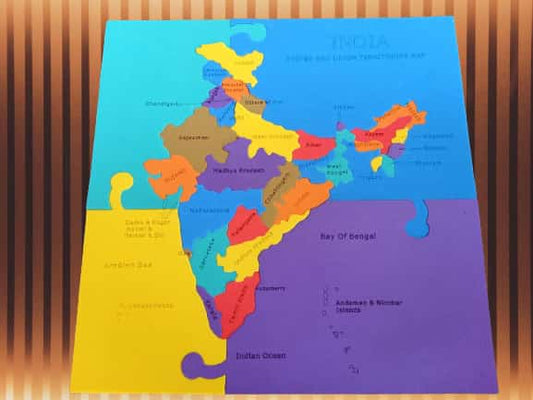 Foam Puzzle India Map State Shaped - Educational Product for Kids-SHTM1011