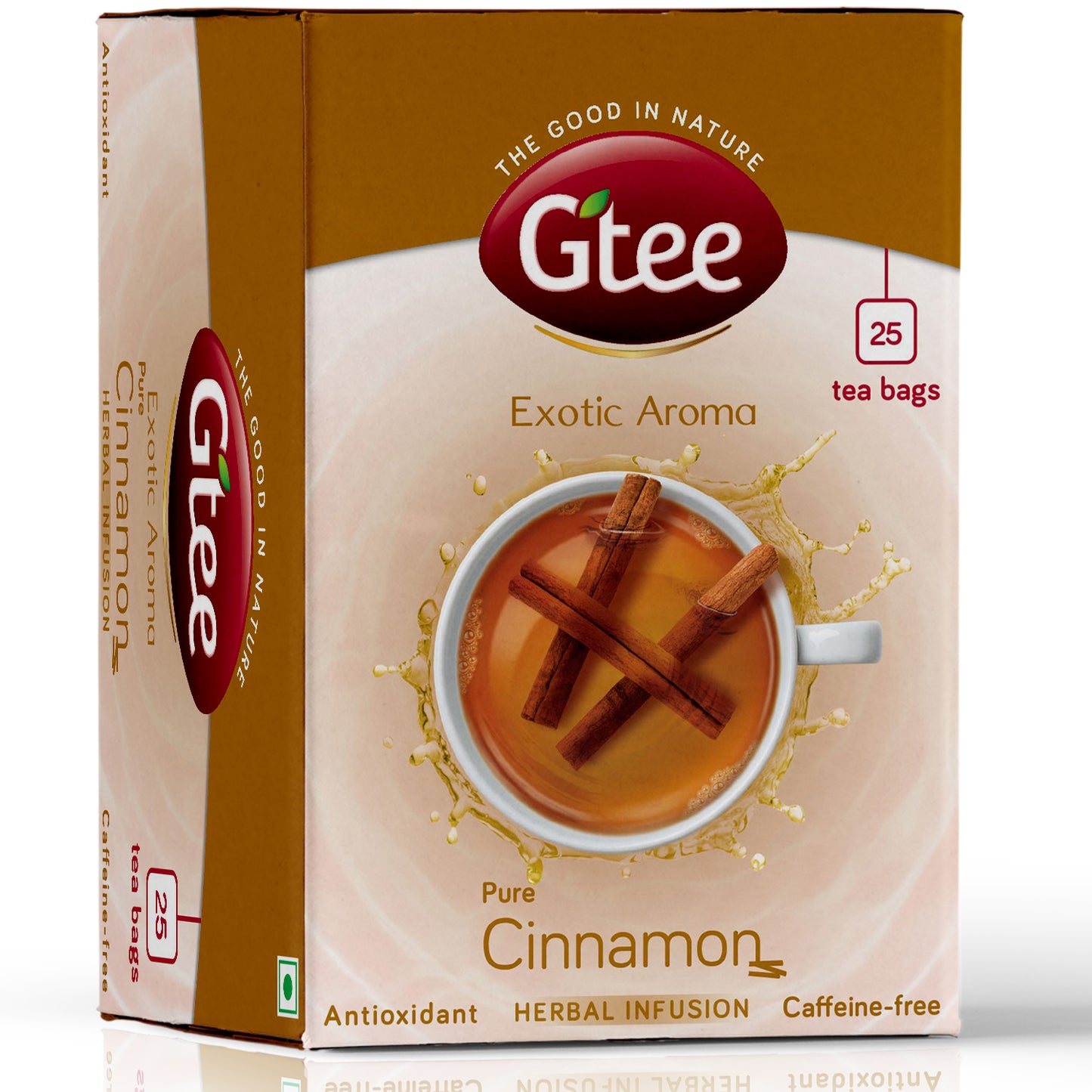 GTEE Green Tea Bags, Cinnamon , 25 Tea Bags-SHN1002