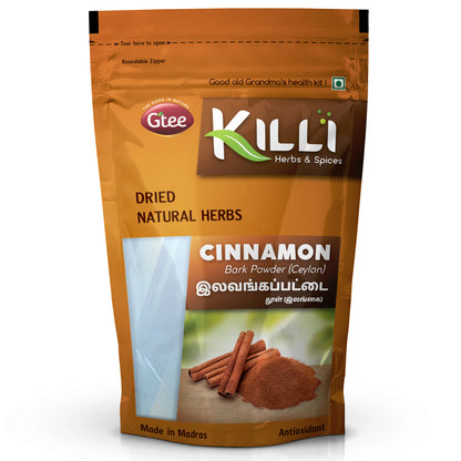 KILLI Ceylon Cinnamon | Lavanga Pattai | Dalchini Bark Powder, 100g-SHN1027
