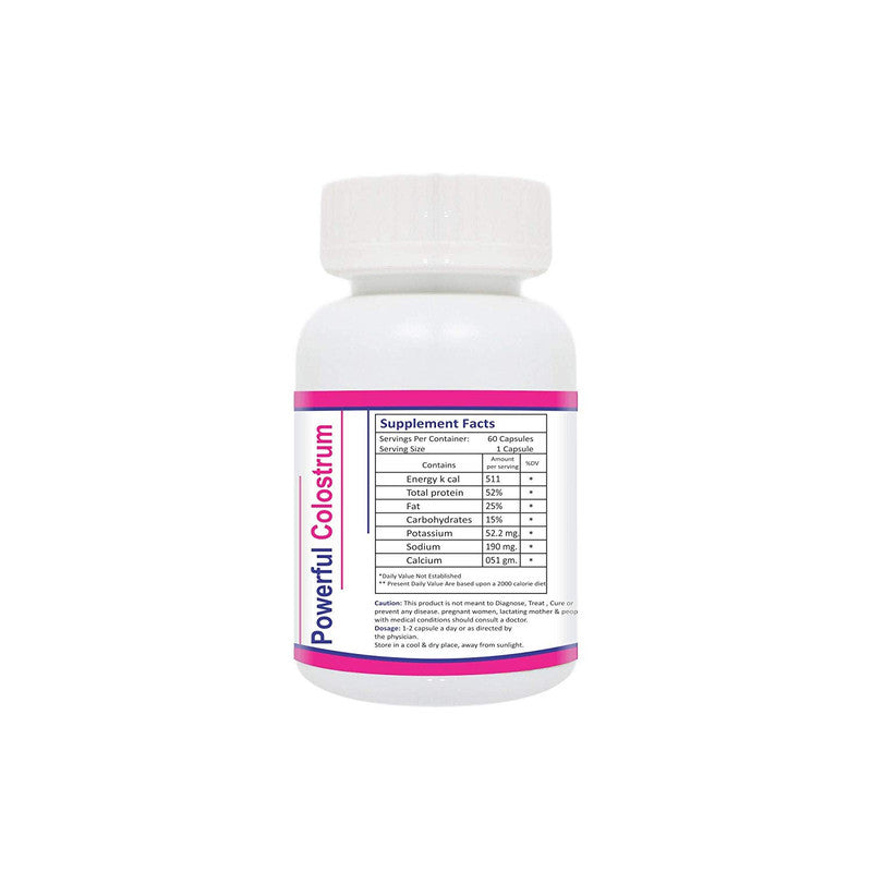 Zindagi Cow Colostrum Extract Capsules - Dietary Food Supplement - Health Care Product - (60 Capsules) - SHTZ1027