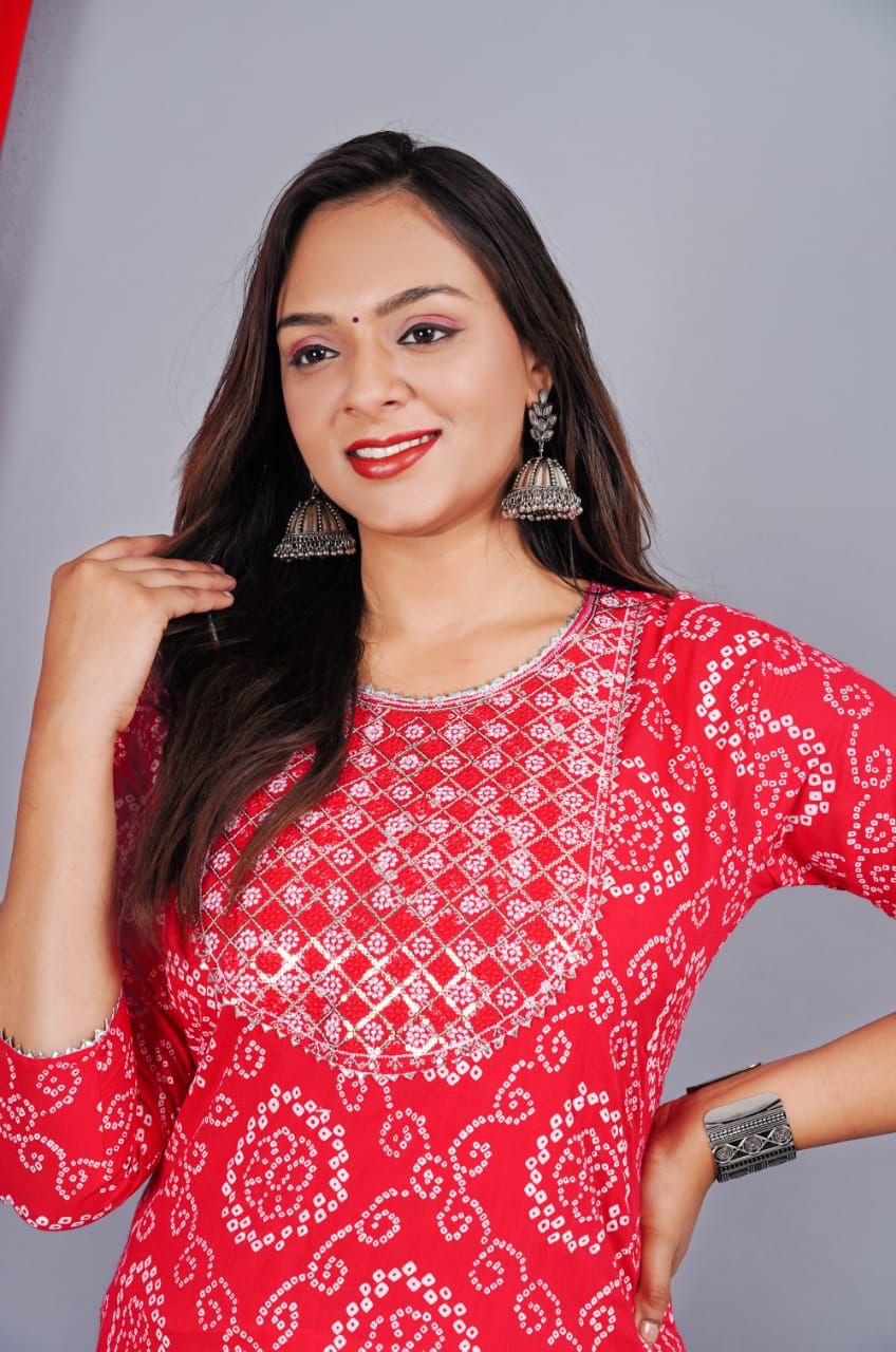 Ethnic Handwork Kurta Sets for Women-SHKS1140