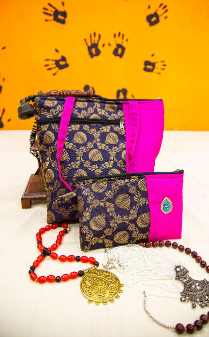 New Bag Combo Brocade Handbags & purse-SHB1057