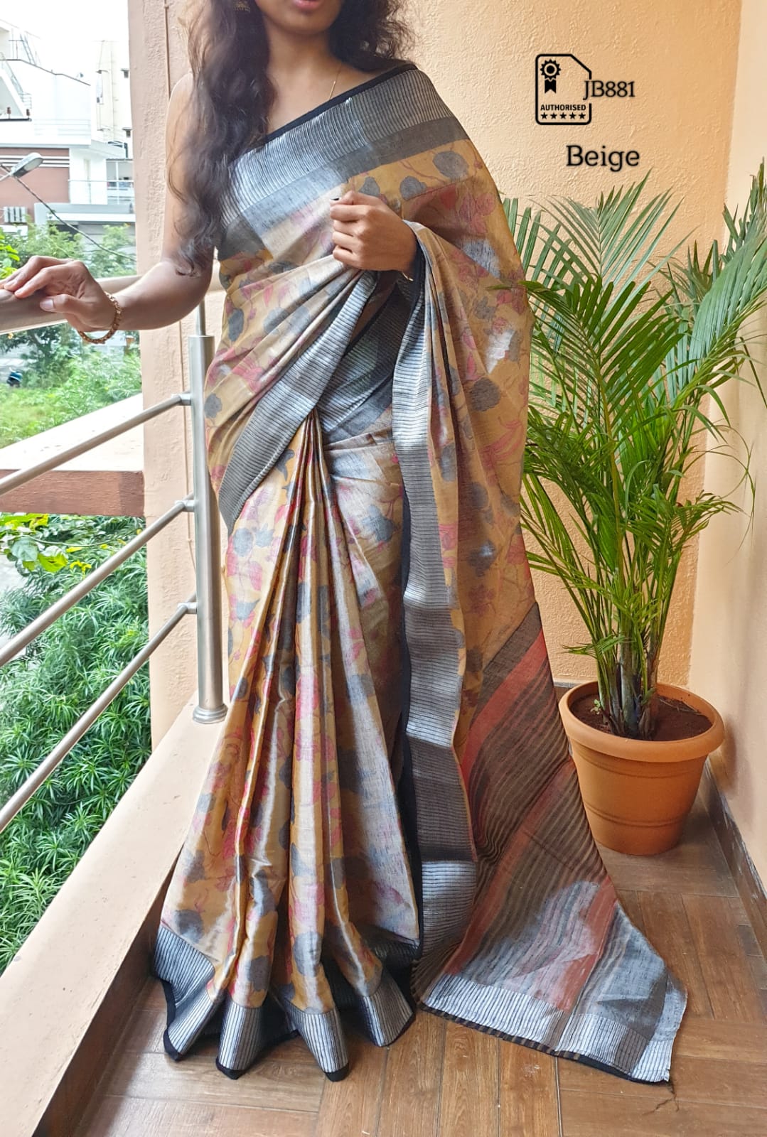 Soft Linen Tissue Saree Collections - SH0615