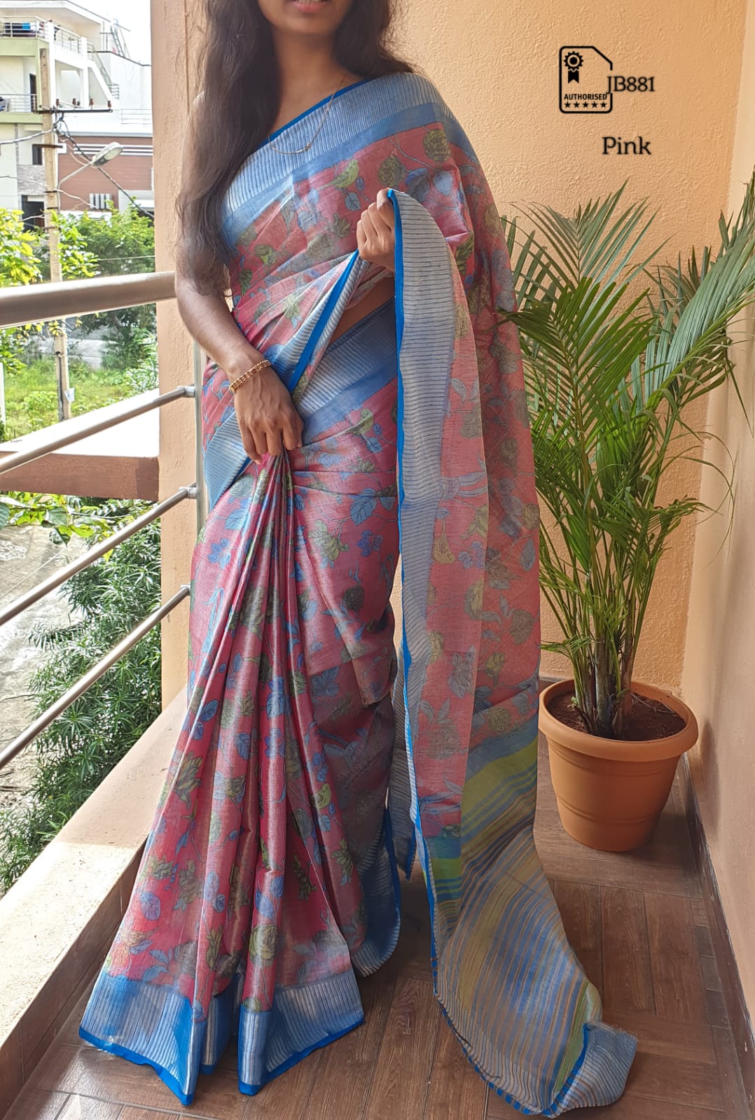 Soft Linen Tissue Saree Collections - SH0615