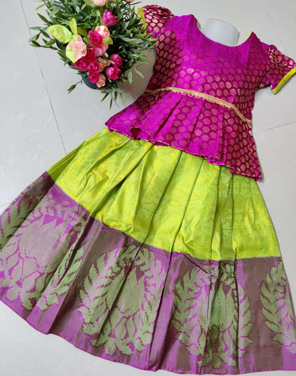 Ethnic Skirt Set for Girls-SHG1052