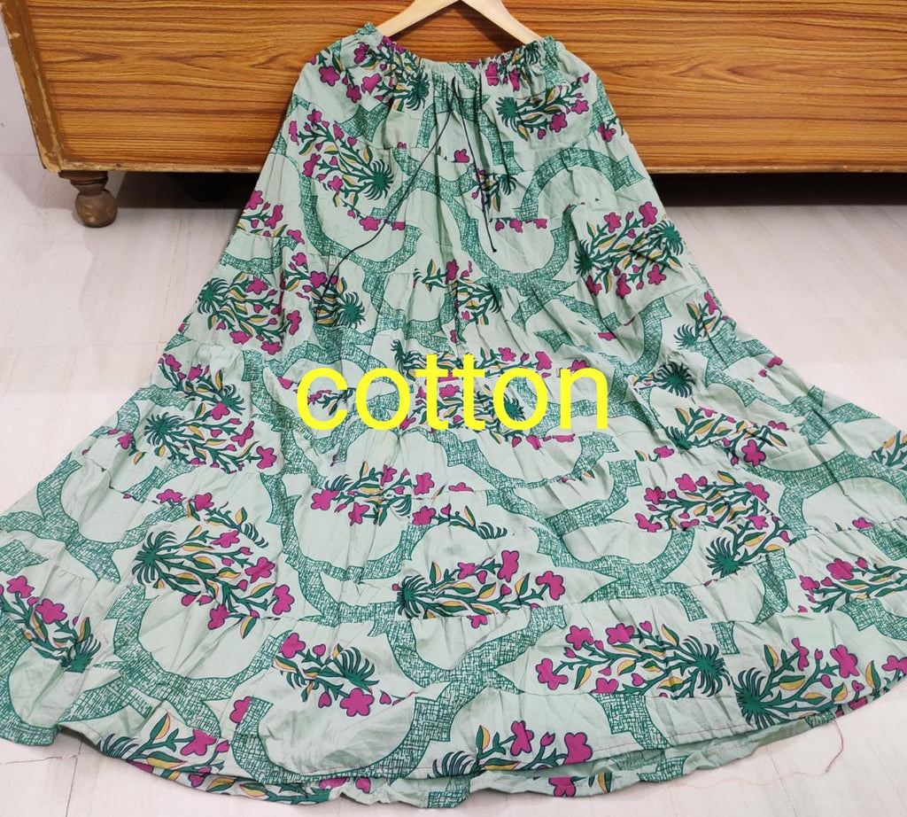 Women's Rayon/Cotton Printed Ethnic Skirt-SHBW1088