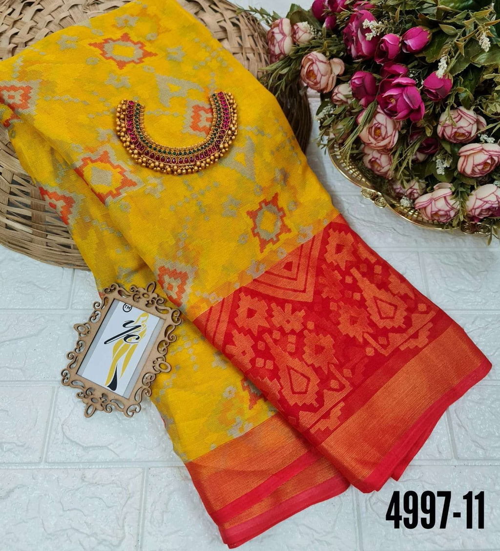 Beautiful Chiffon Brasso Sarees -SH0622