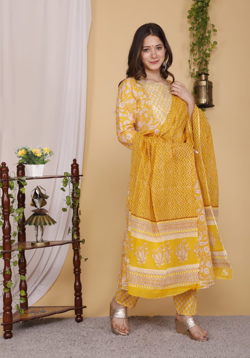 Premium Cotton Kurta Sets for Women-SHKS1148