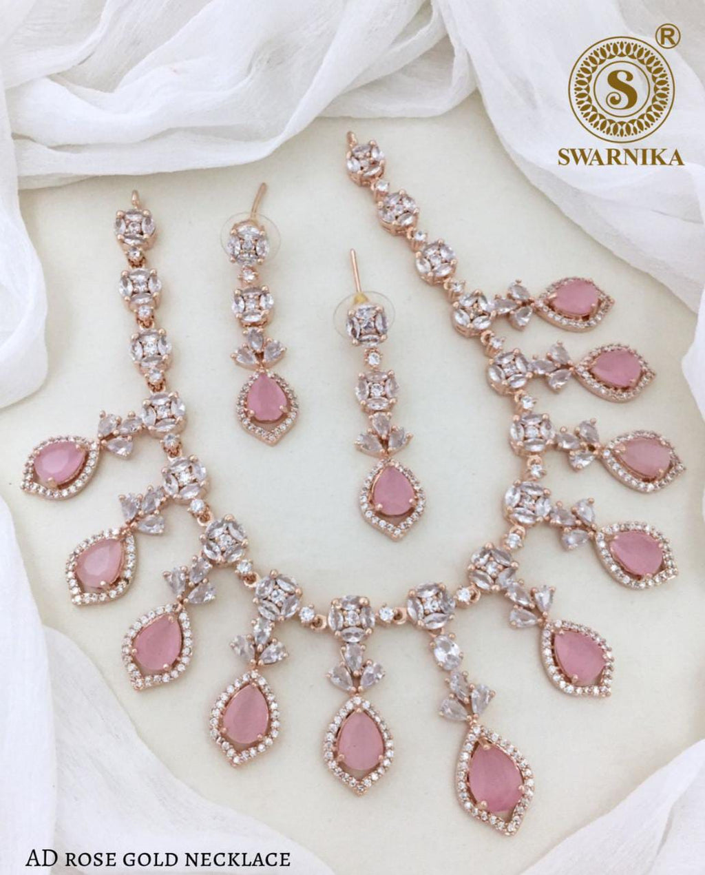 Trendy Rose Gold Neck Set- SHJ1072