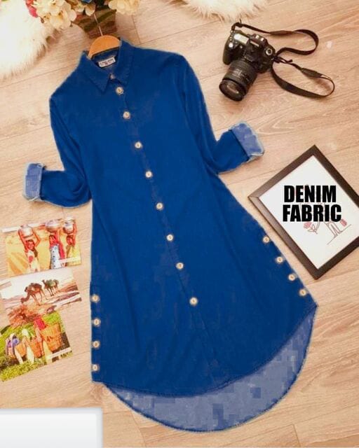 Trendy Denim Shirt for Women-SHTU1073