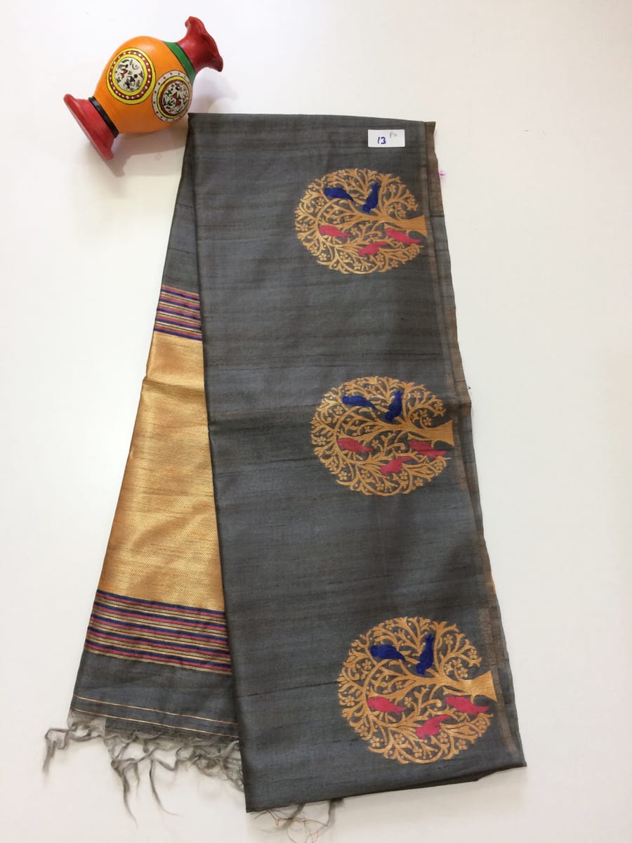 Fancy Jute Silk Sarees - SH0611
