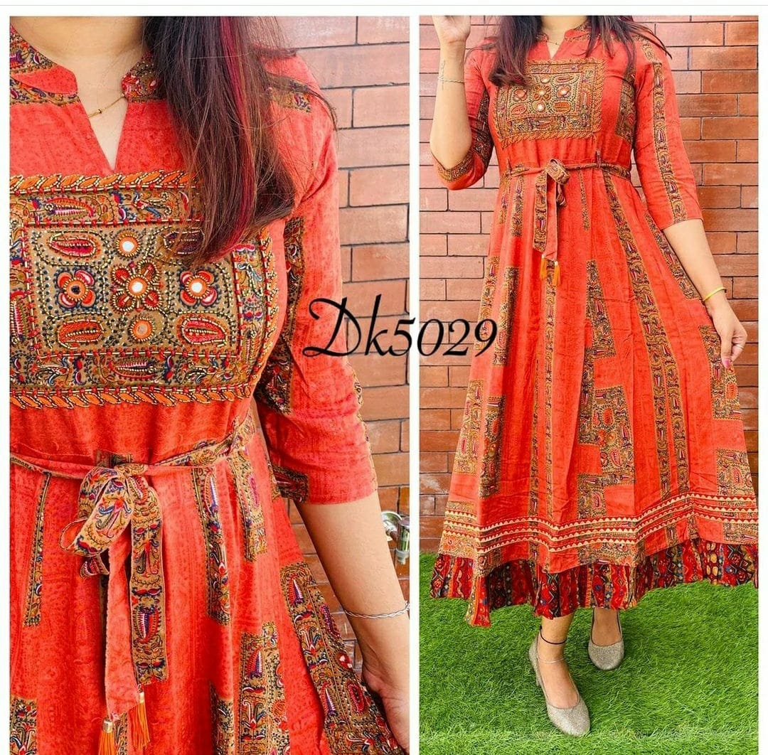 Ethnic Long Gown for Women-SHKS1057