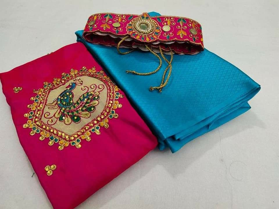 Chiffon Leaf Saree Collections-SH0593