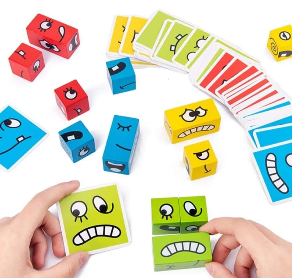Expression Puzzle Building Block Toy for Kids-SHTM1129