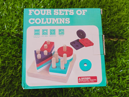 Geometric Shape Matching Four Sets of Column for Kids-SHTM1074