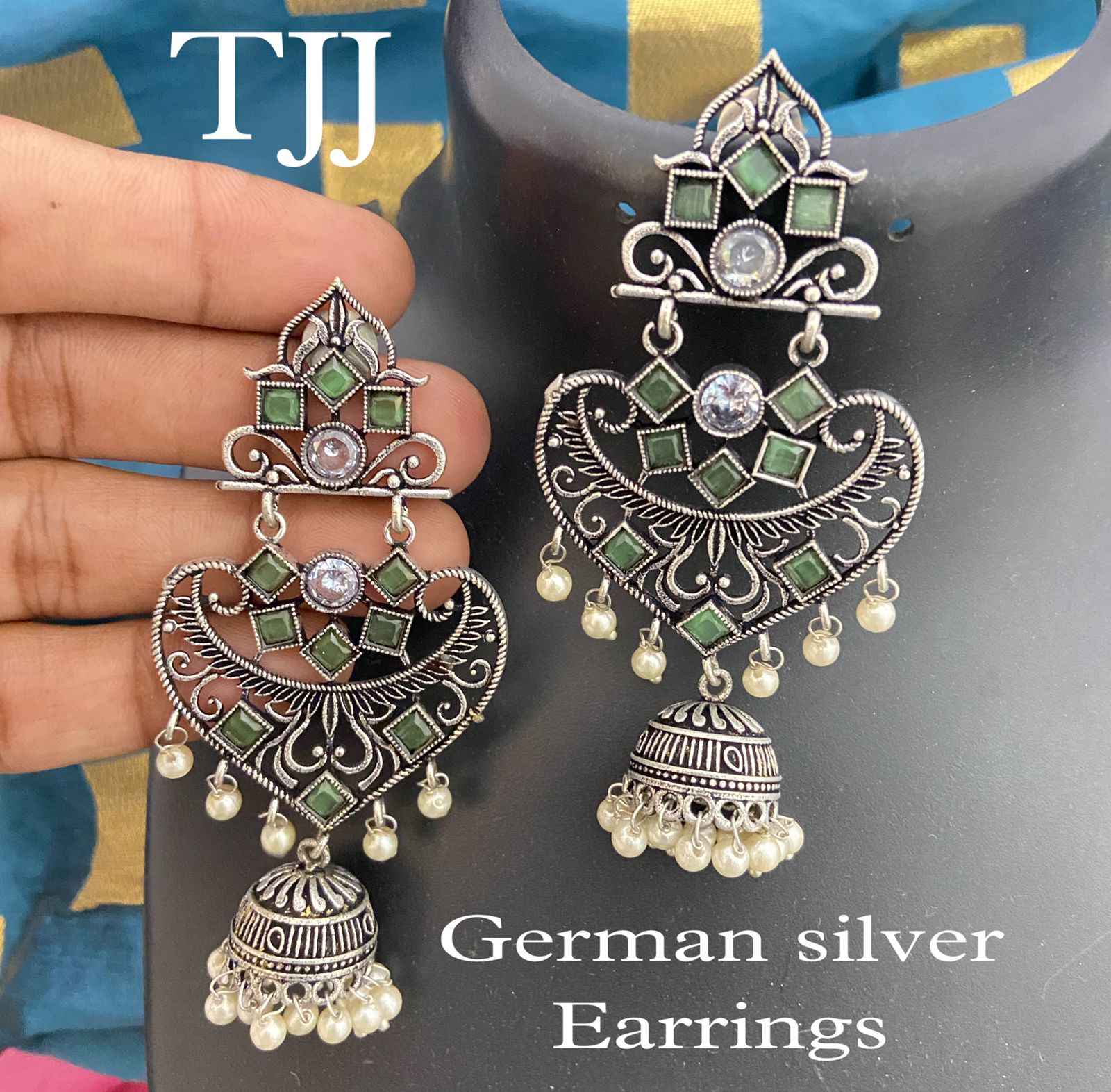 Trendy German Silver Earrings  - SHJ1100