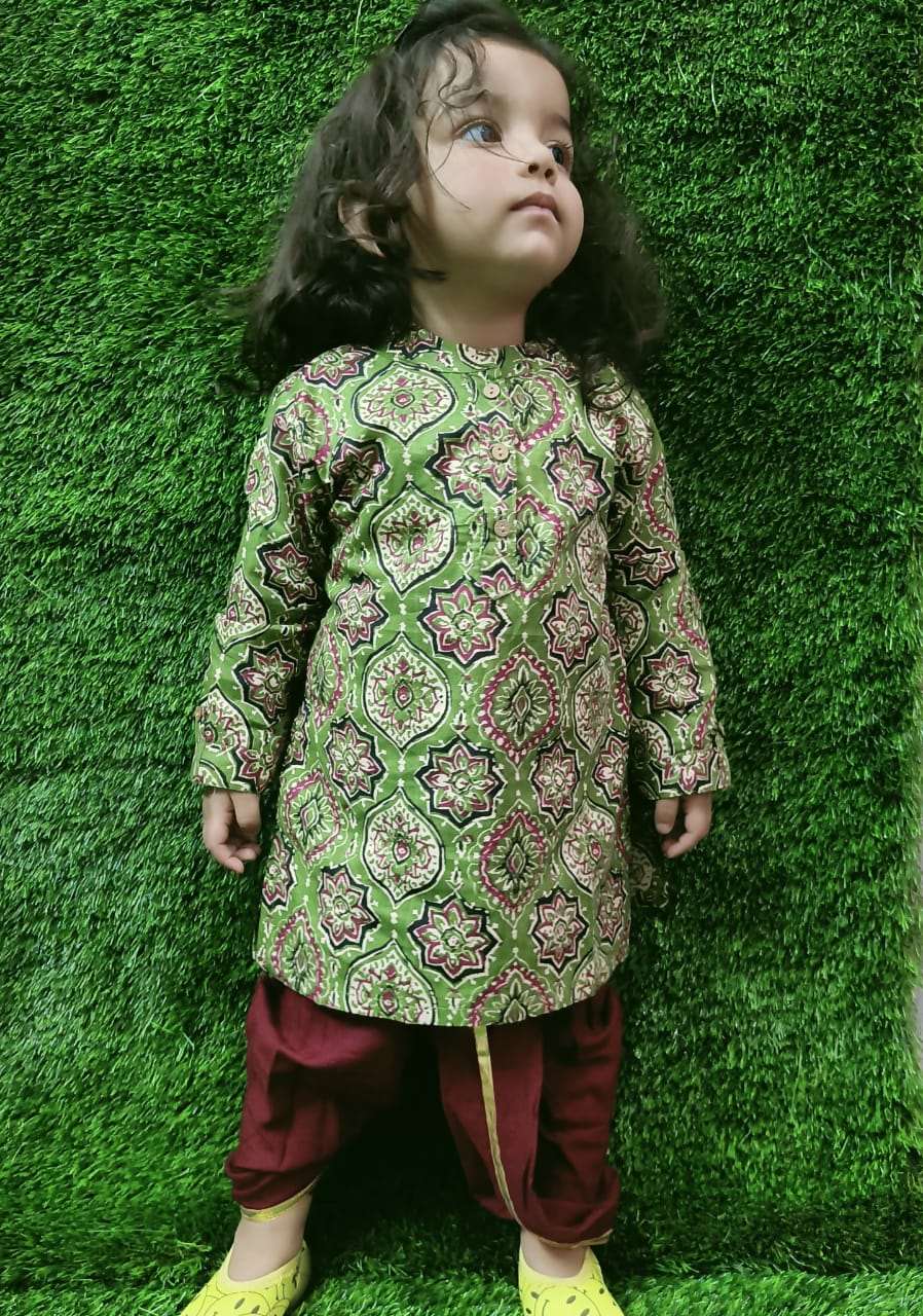 Cotton Dhoti Kurta Set For Boys-SHBOY1055