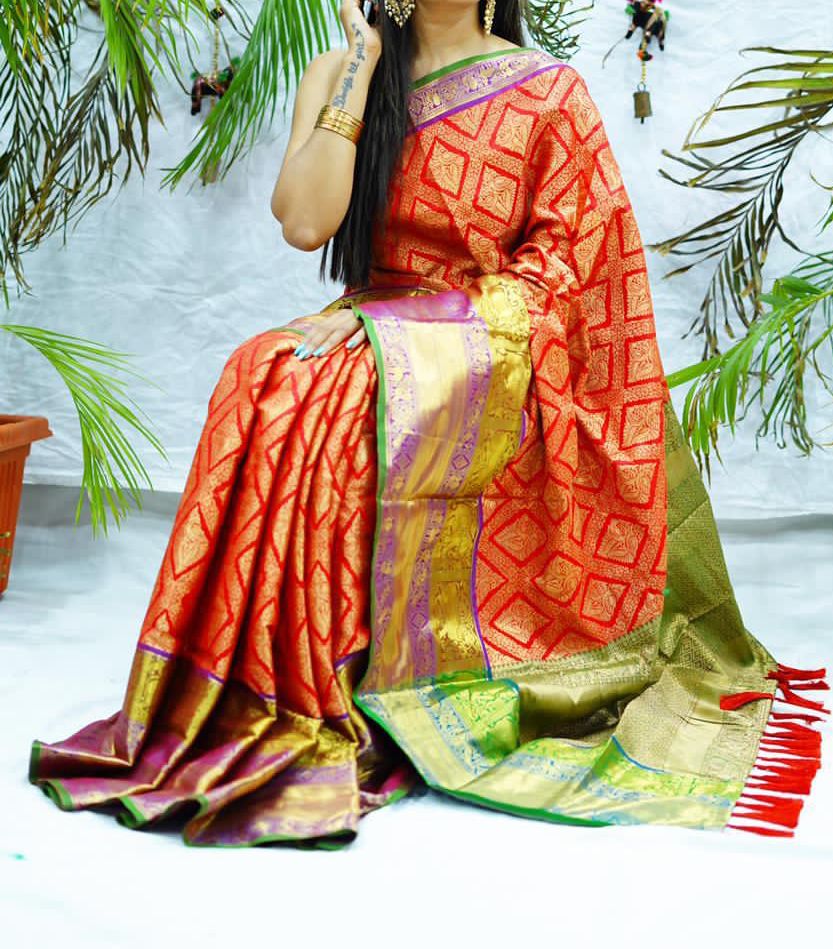Handloom Kanchivaram Katan Silk Sarees-SH1008