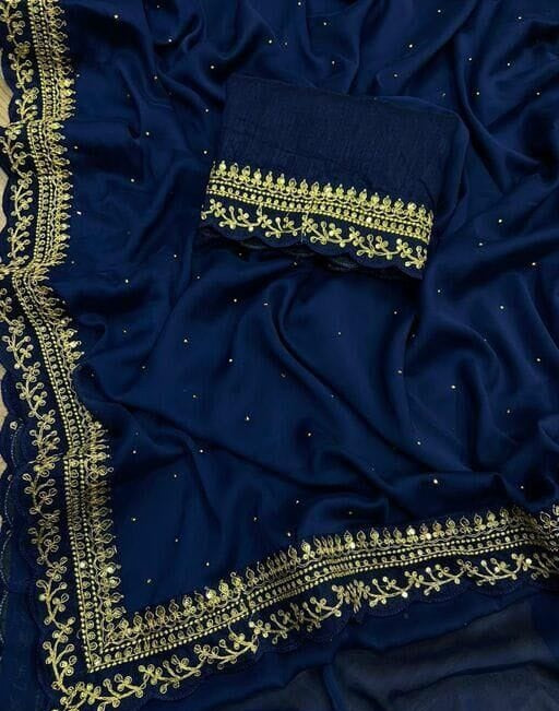 Embroidery Vichithra Art Silk Sarees-SH1005