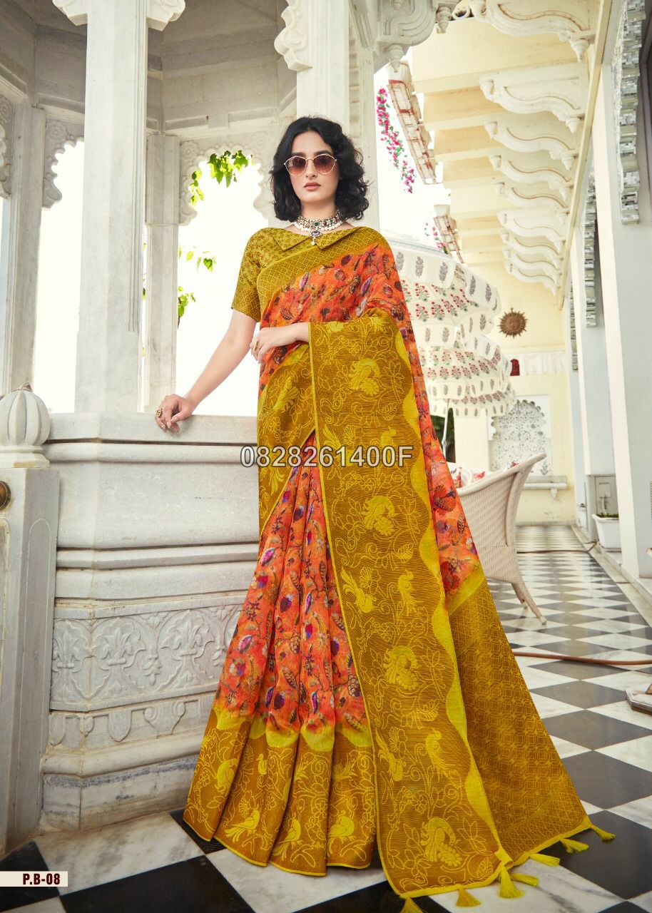 Ethnic Soft Cotton Saree Collections -SH0634