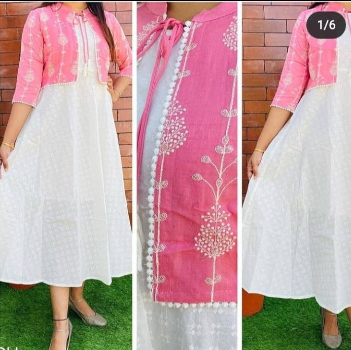 Beautiful Gown With Detachable Jacket for Women-SHKS1137