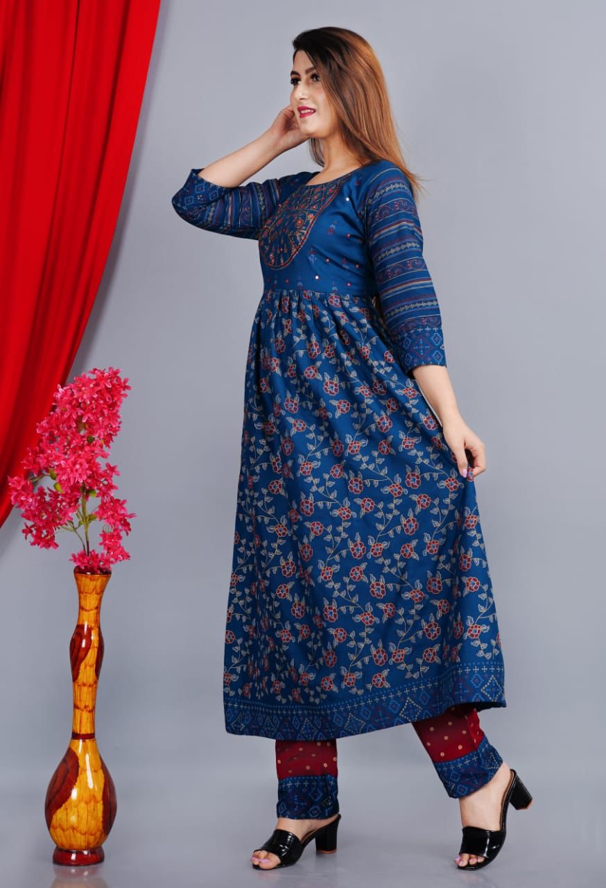 Ethnic Anarkali Kurta Sets for Women-SHKS1150