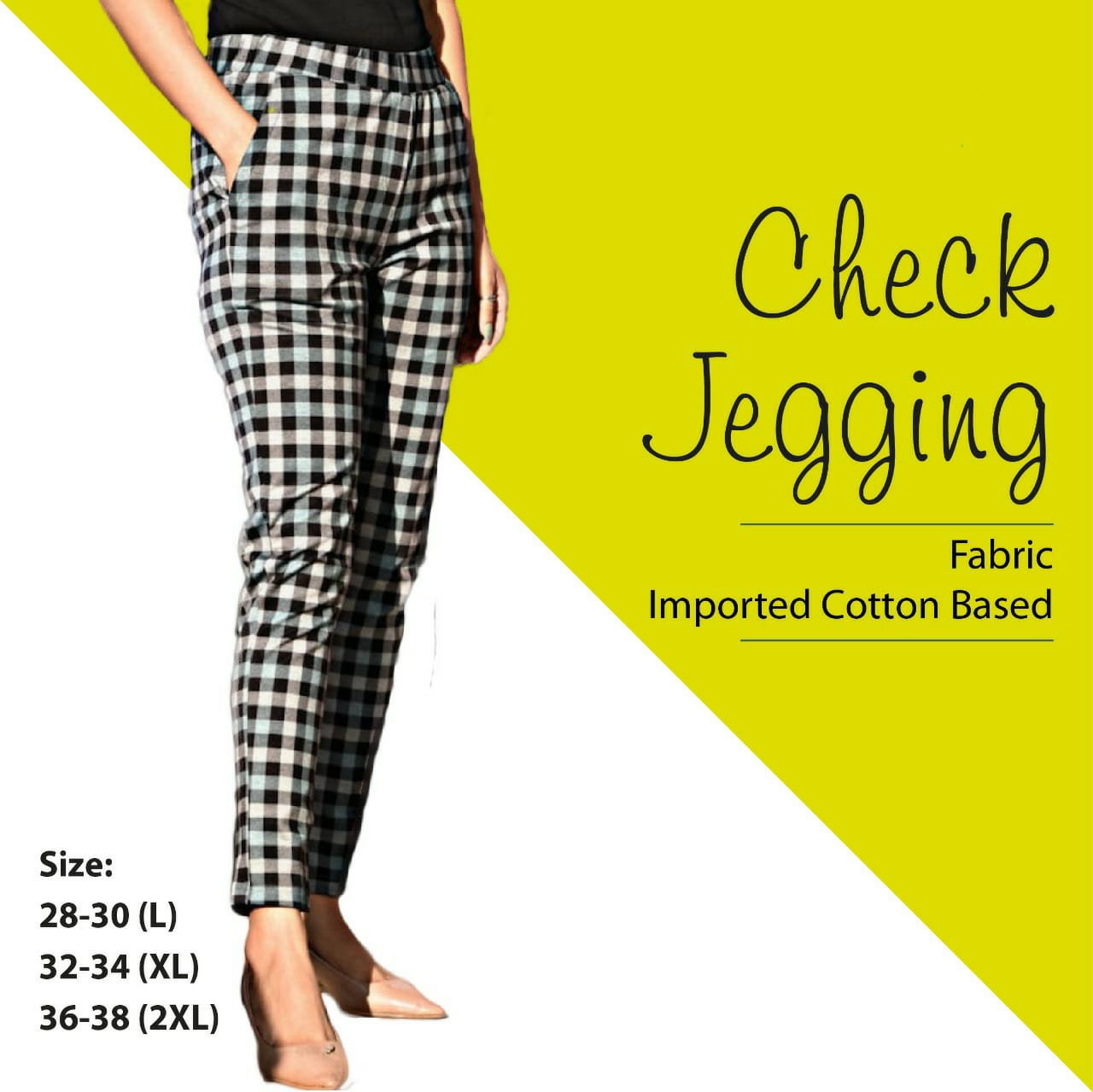 Trendy Checked Jegging Collections-SHBW1095