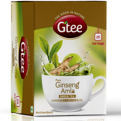 GTEE Green Tea Bags, Ginseng Root , 25 Tea Bags-SHN1004