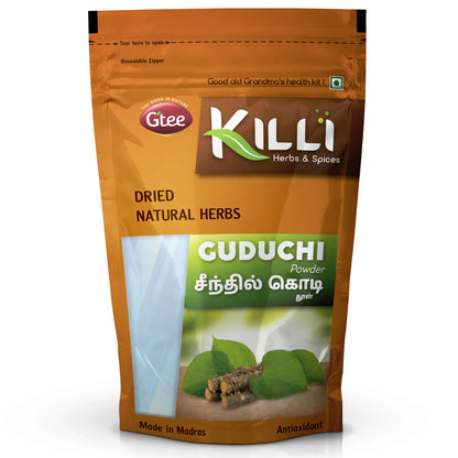 KILLI Guduchi | Seenthil kodi | Giloy | Tippa teega | Tinospora cordifolia | Amruthaballi Powder, 100g-SHN1039