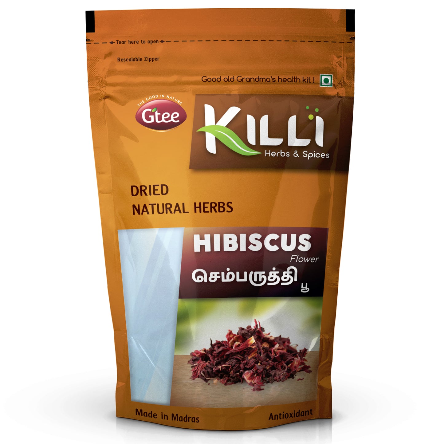 KILLI Hibiscus sabdariffa | Sembaruthi | Gudhal | Chembarathi | Mandara Flower, 60g-SHN1043