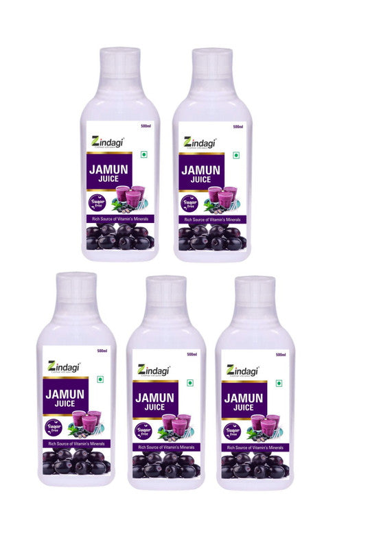 Zindagi Pure Jamun Juice - Sugar Free Premium - 100% Natural & Healthy - Diabetic Juice (500 ml) - SHTZ1042