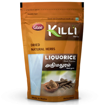 KILLI Liquorice | Adhimadhuram | Mulethi | Irattimadhuram | Yashtimadhu Root Powder, 100g-SHN1051