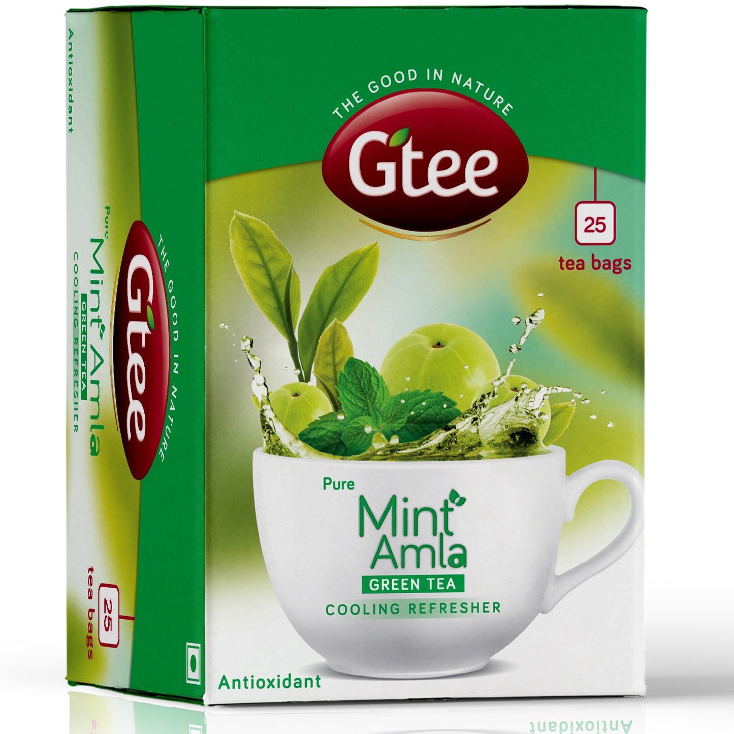 GTEE Green Tea Bags, Mint Leaves , 25 Tea Bags-SHN1006