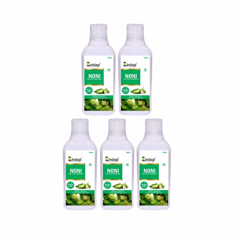 Zindagi Pure Noni Juice - Natural Sugar-Free Energy Drink - Pure Noni Fruit Health Supplement (500 ML) - SHTZ1040
