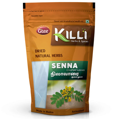 KILLI Senna | Nilavarai | Sanay | Cassia angustifolia | Sonamukhi Leaves Crushed, 100g-SHN1071